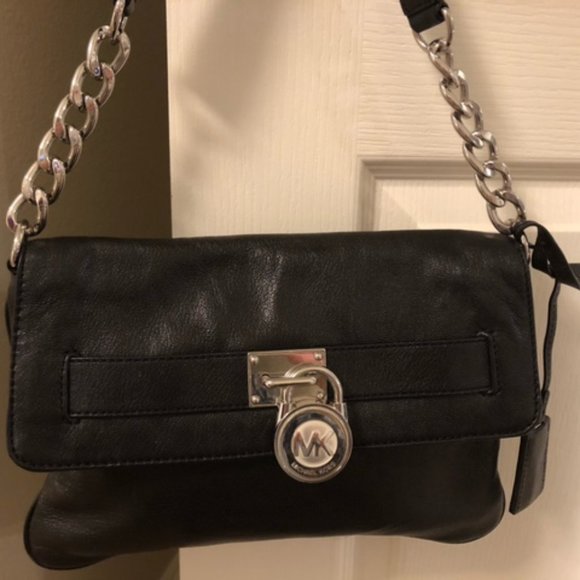 MICHAEL KORS  Black Leather Shoulder purse - Picture 3 of 4